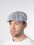Кепка STETSON арт. 6873704 HATTERAS LINEN STRIPE (синий / белый / коричневый)